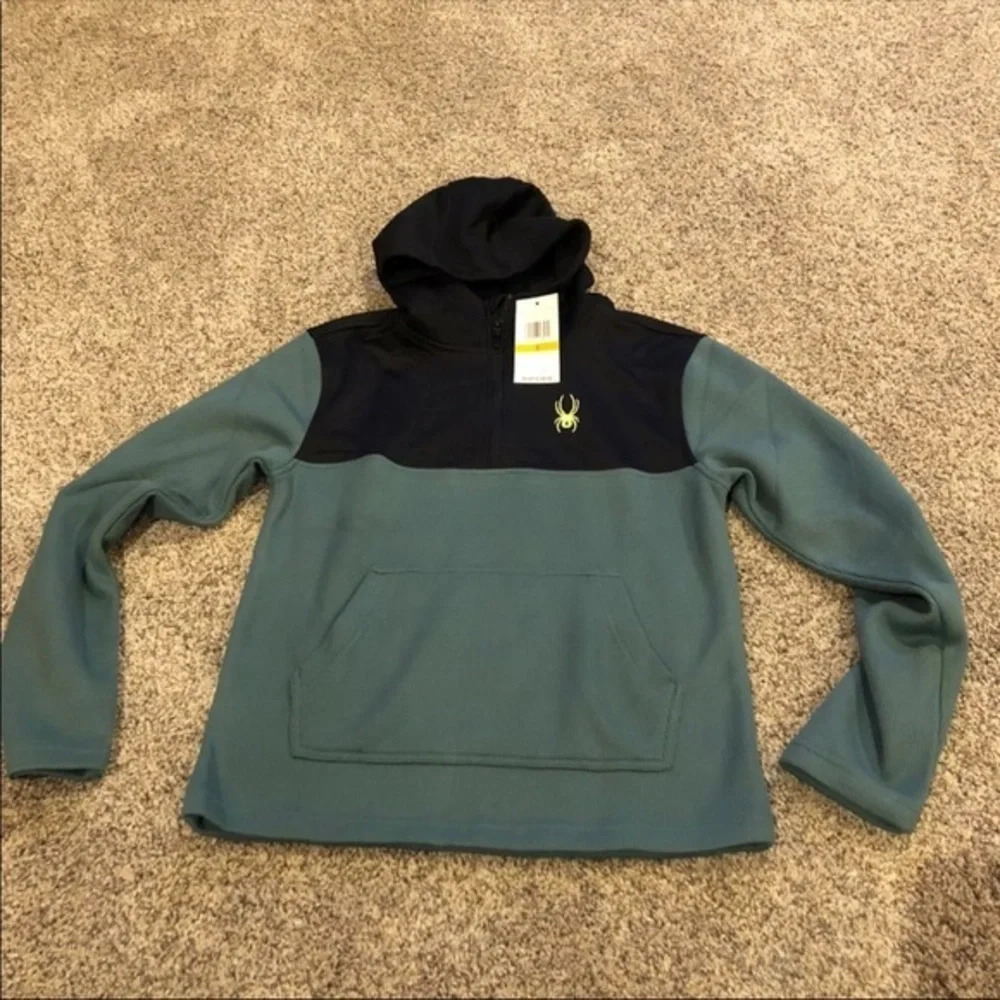 Spyder mens small 1/4 zip pullover hoodie